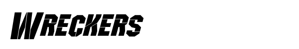 Wreckers font preview